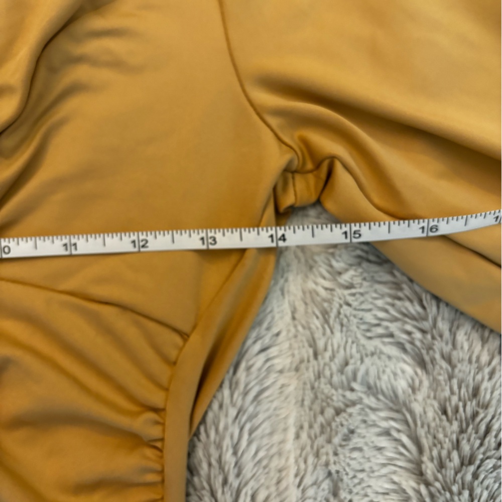 NWT | Elegant Formal Deep V-Neck Flared Long Sleeve Ruched Stretchy Bodycon Midi - Picture 6 of 9